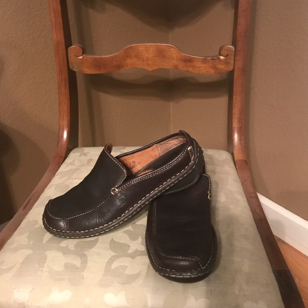 Born Brown Leather Loafers